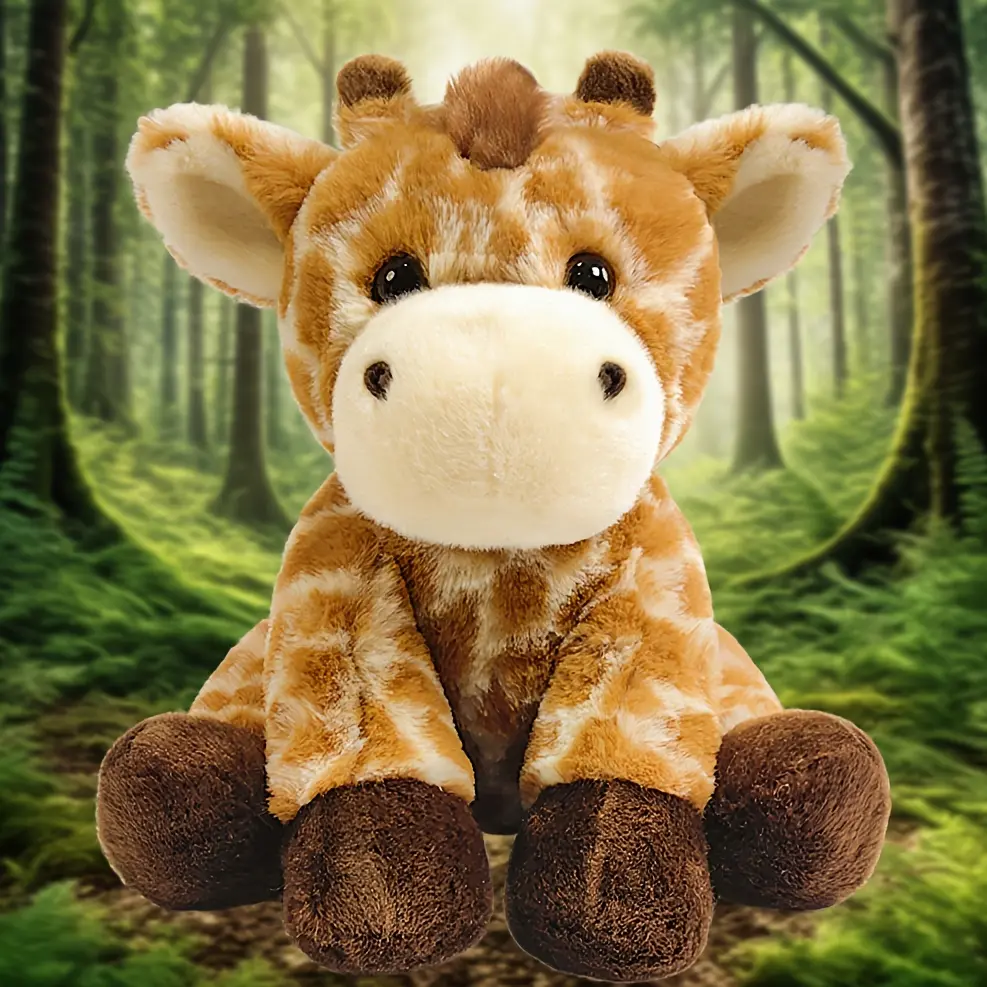 Giraffe Stuffed Animal - Sitting Giraffe, Giraffe Stuffed Toy, Soft Cute And Realistic Giraffe Plush Toy (Giraffe, 8.5 Inches/22cm)