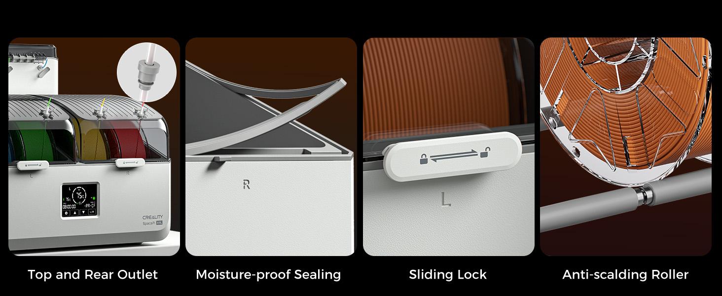 Creality SpacePi X4L Filament Dryer Box, 4-Spool Capacity, Rapid 75℃ Heating