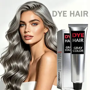 5-in-1 Silver Gray Hair Dye Shampoo for Women & Men, Semi-Permanent Hair Color for Gray Coverage, Herbal Formula, Nourishing & Moisturizing Hair Care, Easy At-Home Use