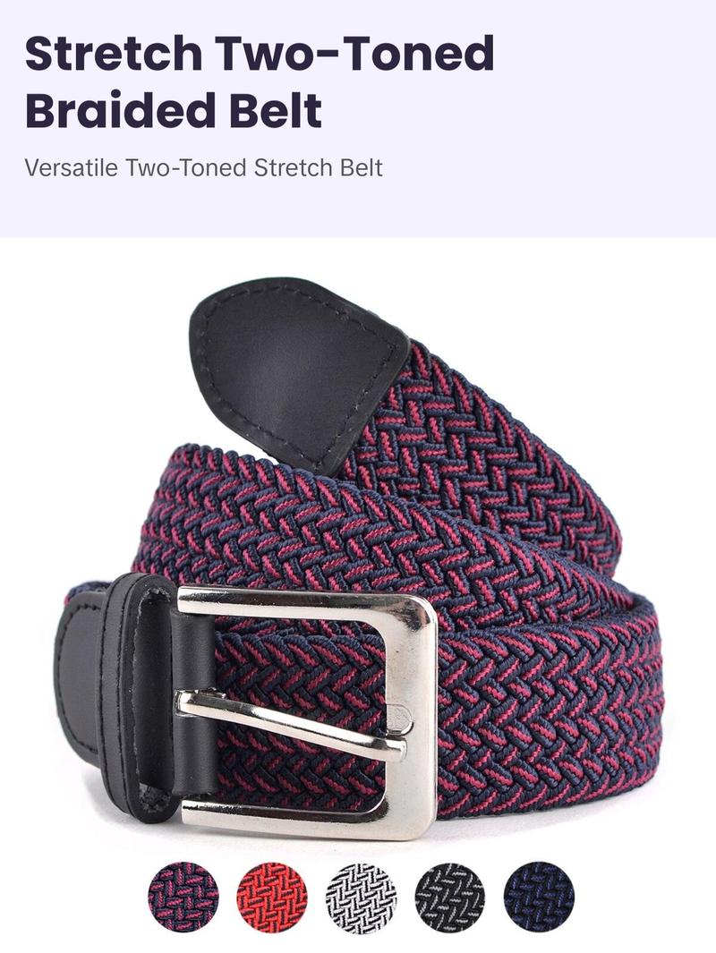 Belt - Stretch, Two-toned Braided & Elastic