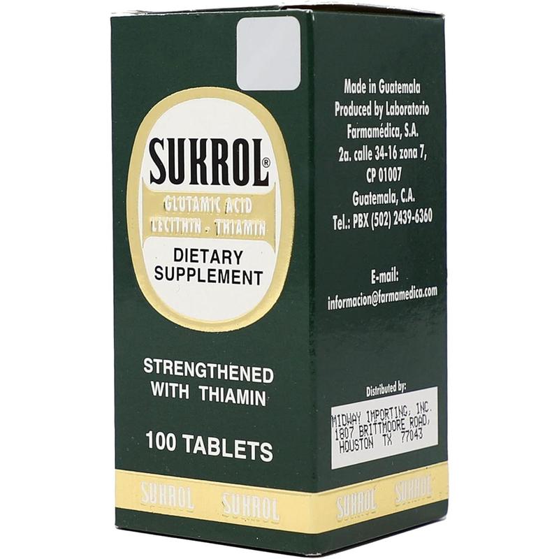 Sukrol-Vitamin, Improve Healthy Brain Function, 100 Tablets, Bottle