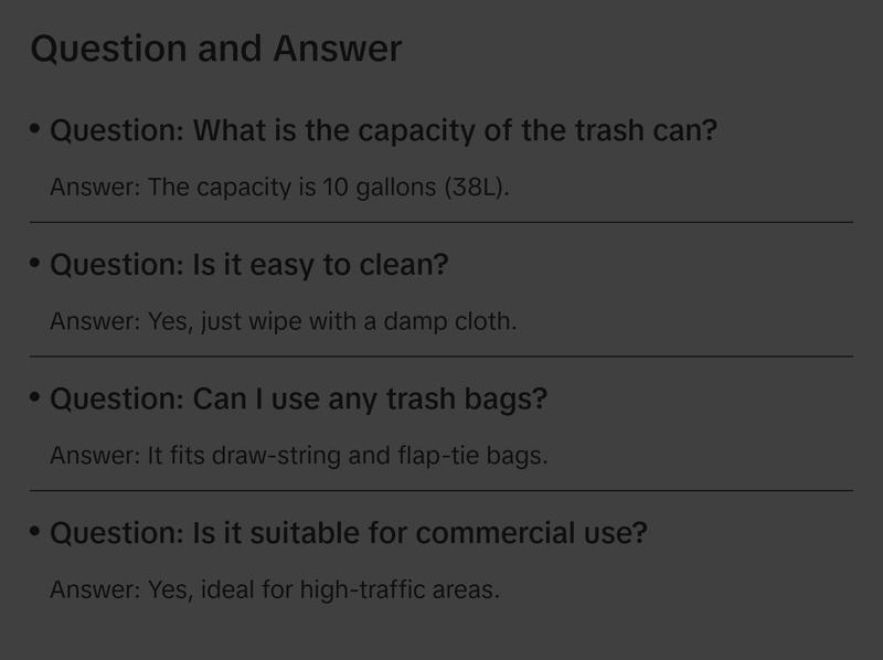 Umbra Grand Trash Can, 10-Gallon Swing-Top Kitchen Trash Bin with Lid, Durable for Home & Office - 1 Pack Bin Box