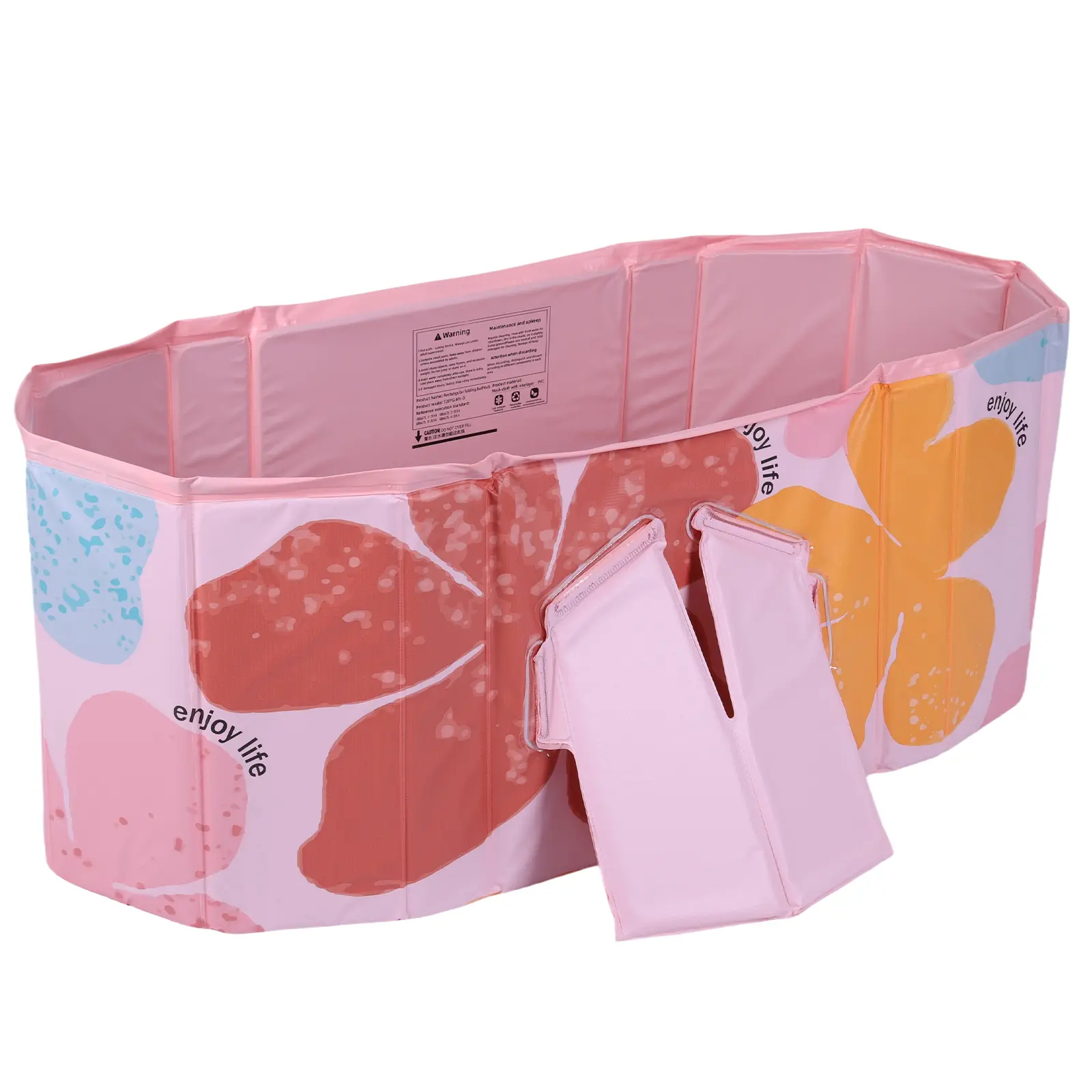 47-Inch Inflation-Free Foldable Bathtub - Soaking Tub with 5-Layer Heat Retention Liner, Oversized Deep Bathtub Soaking Baths, Stand-Alone Cold Plunge for Athletes, Easy Transport & Installation, Both Indoor/Outdoor Portable Bathroom Fixture, Shower Baths