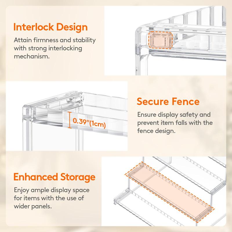Lifewit 12 Inch Clear Display Stand  for Cologne, Fragrance, Figures, Cupcakes & Perfumes - Versatile Storage for Vanity