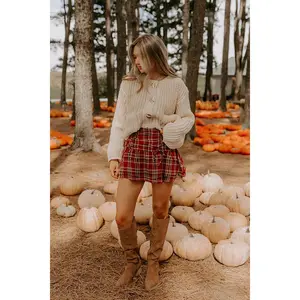 The Cher High Waist Plaid Skort
