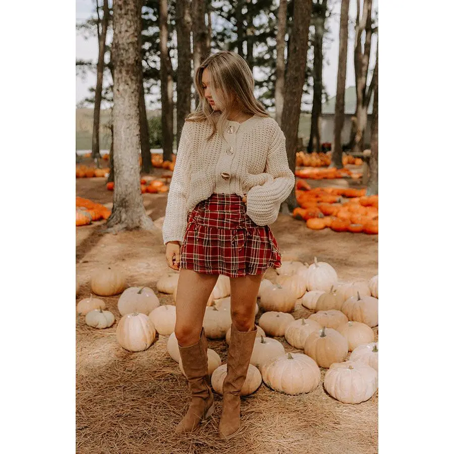 The Cher High Waist Plaid Skort