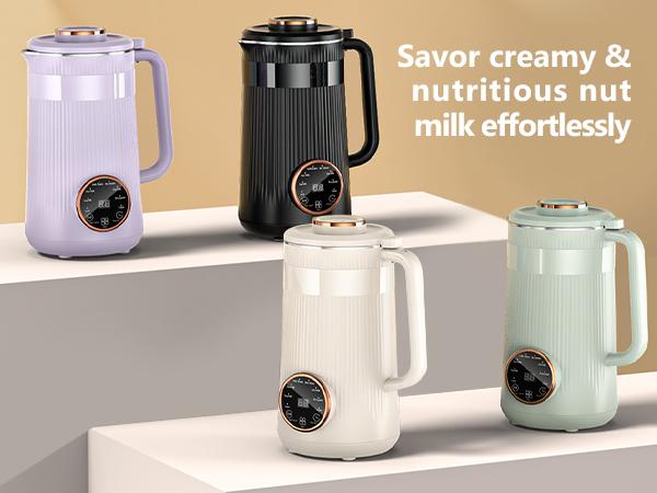 Nut Milk Maker Machine 35oz, 10 Stainless Steel Blades for Homemade Almond Oat Coconut Plant-Based Milk, 8-in-1 Self-Cleaning Auto Keep Warm & Boil Water, 12H Delay Start for Non-Dairy Beverages Nut Milk Maker Machine 35oz, 10 Stainless Steel Blades for Homemade Almond Oat Coconut Plant-Based Milk, 8-in-1 Self-Cleaning Auto Keep Warm & Boil Water, 12H Delay Start for Non-Dairy Beverages