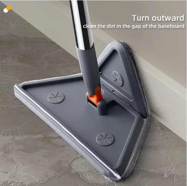 Wall Mop Cleaner with Long Handle, Wall Cleaning Mop with Extension Pole, 29 to 90 Inches, 360-Degree Foldable and Rotating Frame Cleaning Tool with 6 Replacement Pads, for Painted Walls, Windows, Floors, Ceilings