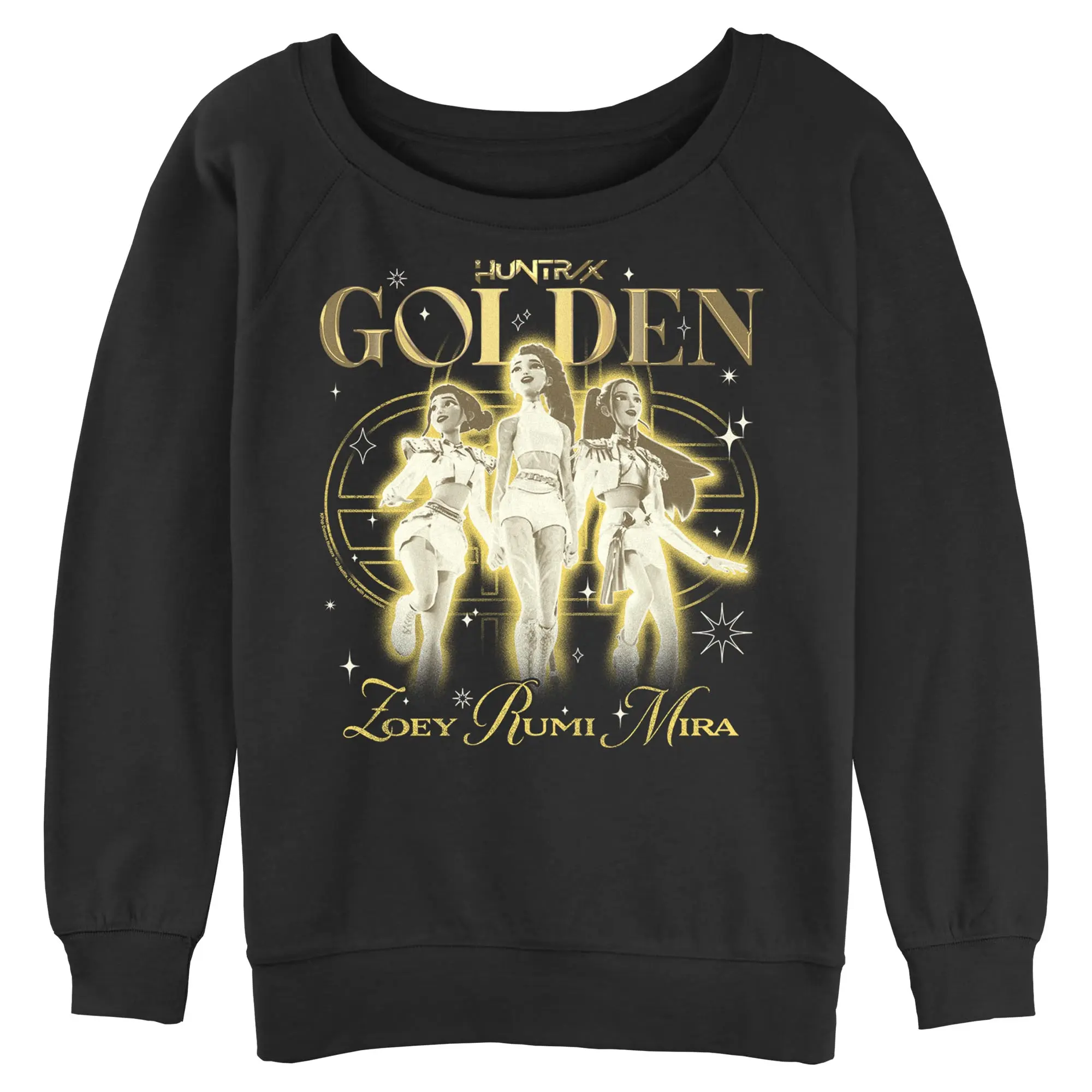 Women's Long Sleeve Graphic Hoodie - KPop Demon Hunters Huntrix The Golden Girls Everyday Top for Juniors