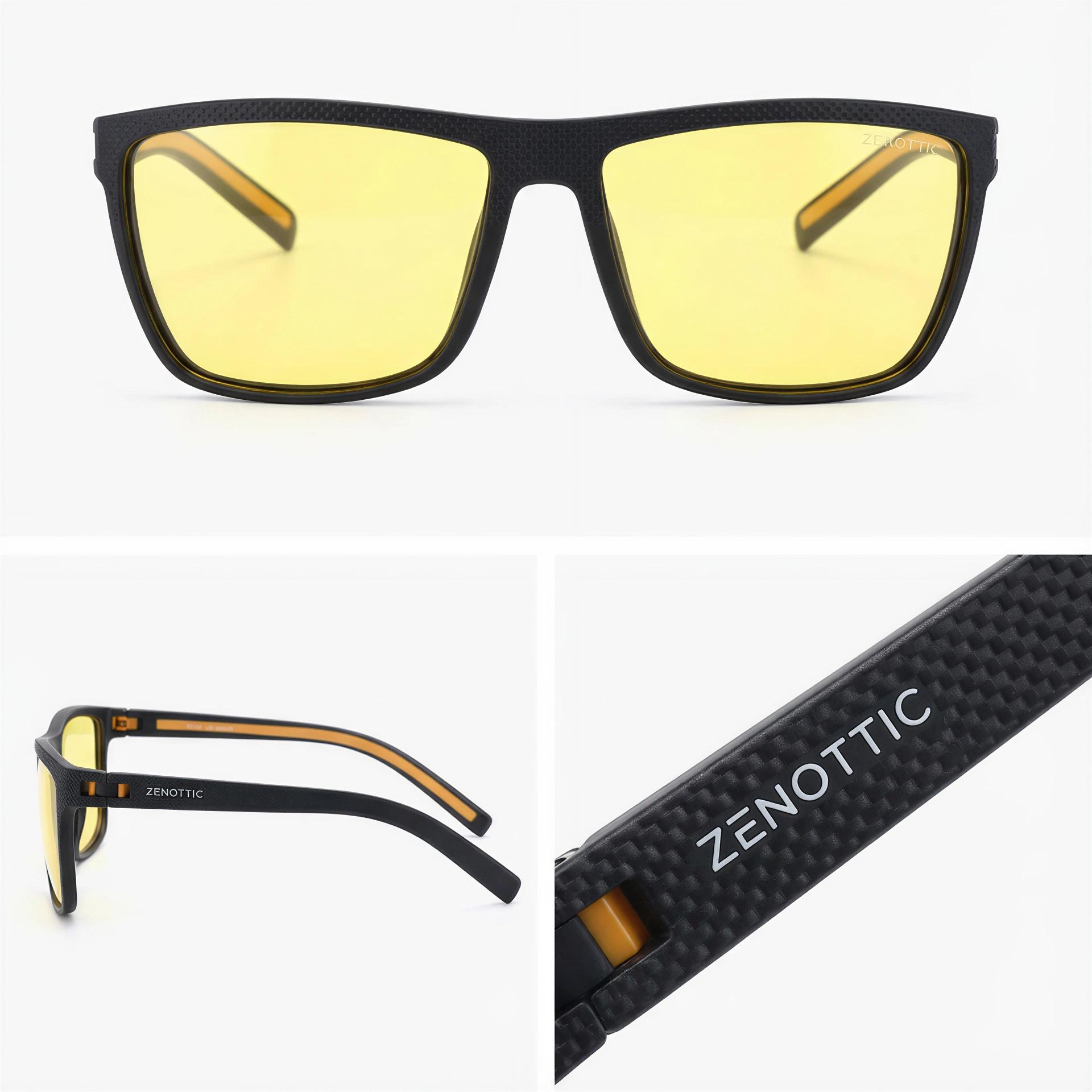 ZENOTTIC Night Vision Glasses for Daily Use TR90 Frame HD Polarization Anti Glare lenses Driving Riding Cycling Lightweight Durable Sunglasses UV400 Protection Windproof Polarized