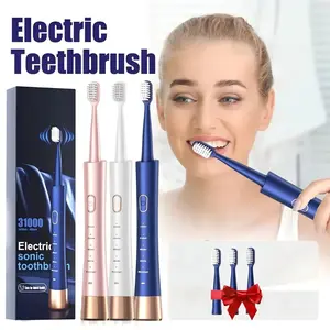 Electric Toothbrush with 8 Brush Heads (1 Set), Intelligent Toothbrushes, Gum Protecting Toothbrushes, Travel Toothbrushes, Daily Oral Care Products, Family Toothbrush Kit