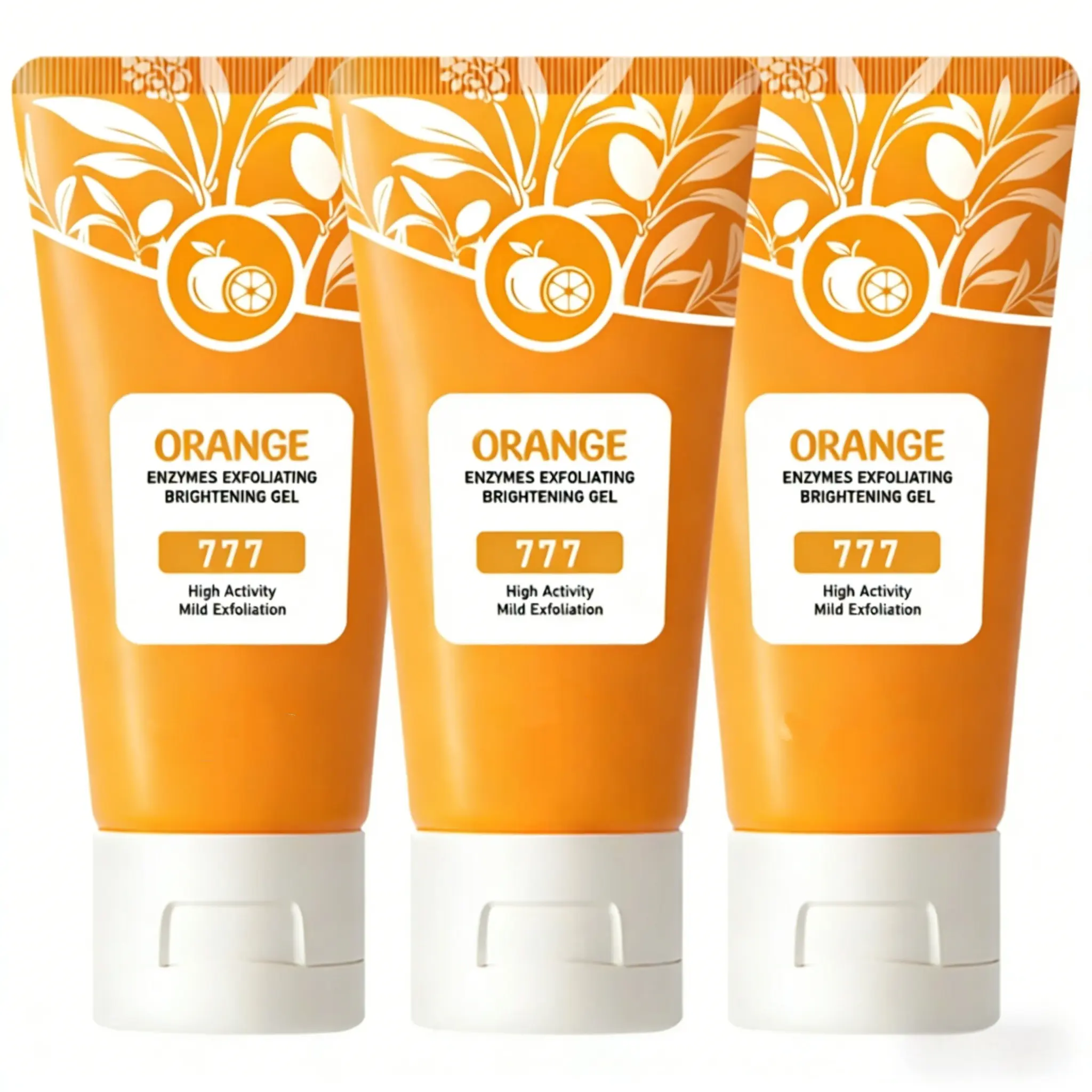【2026 Upgrade】Orange Scented Exfoliator Clear Gel 777 - Gentle Exfoliation for Face & Body, Deep Cleansing, Nourishing & Moisturizing, Suitable for All Skin Types peachy  skin moroccan  exfoliating