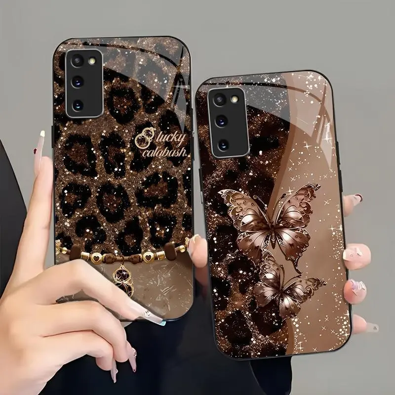 Suitable for [Galaxy S20 5g] high-end women's phone case🤩，the pattern is printed, not glitter; various leopard print patterns are available，drop-resistant and fingerprint-proof YM99