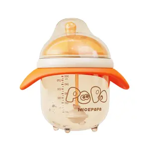 Nicepapa Anti-Colic Baby Bottle with Floating Vent System, PPSU Wide Neck Bottle, Breast-Like Nipple, Faster Formula Mixing