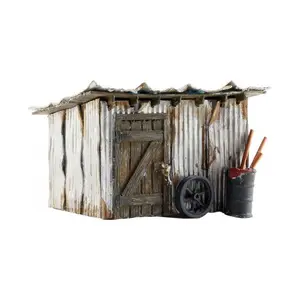 Woodland Scenics WOO5056 Tin Shack - Built-&-Ready(R) Landmark Structures(R) -- Assembled - 1-11/16 x 1 1/2 x 1 1/8" 4.28 x 3.81 x 2.85 cm, HO Scale