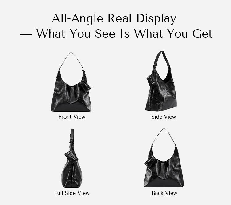 NEWBELLA Kara 2 PCS Set Hobo Bags in PU Leather Top Handle Tote with Magnetic Closure Casual Daily Use Two Colors New Arrivals,FallFreshness