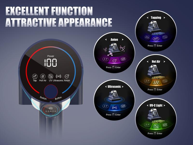 High-Power Mattress Vacuum Cleaner with UV-C Sterilization & 149°F Heat Treatment, Dual-Cup Dust Mite Remover with HEPA Filter, 16Kpa Strong Suction for Beds, Couches, Carpets – Includes Aroma Tablet & LED Display Deep Cleaning Machine Home Cleaning Tool