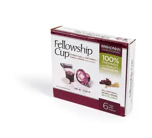 Broadman Church Supplies Pre-filled Communion Fellowship Cup, Juice and Wafer Set, 6 Count