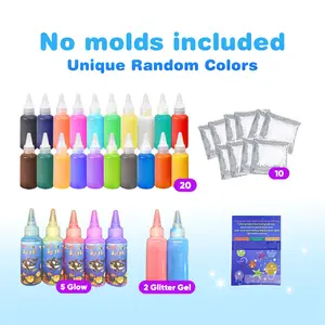Nfutreon Magic Water Elf DIY Kit Refill, Grow Gel Fairy Animals Pigment Refill, STEM Educational Toys for Kids, Creative Birthday Gifts Party Favors Family Friendly Science Project (Molds NOT Included)