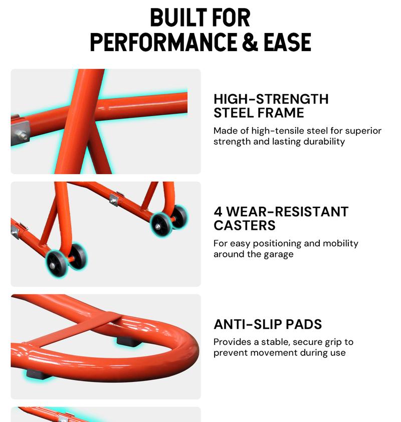 Sekam Motorcycle Stand Lift, Various specifications, Front Rear Combo Stand Lift Stand, U+L Fork Swingarm Spool, Compatible with Most Yamaha Honda Kawasaki Suzuki Motorcycles, Black, Motorcycle bike stand