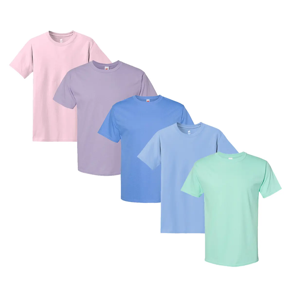 Hanes Cotton Unisex Essential-T T-Shirts for Women & Men, Multi Pack Crew Neck Bulk Undershirts - 15 Different Colors