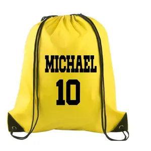 Personalized Soccer Backpack – Custom Sports Drawstring Backpack - Gym Bag for Athletes - Soccer Fan Gift