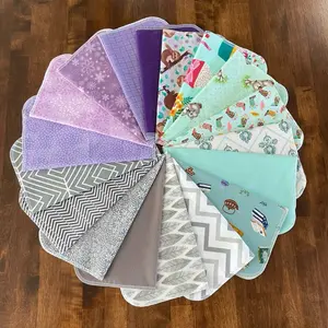 Color Specific Variety 6 Pack - Eco-Friendly Reusable Kitchen Paper Towel Replacement Cotton Flannel Absorbent