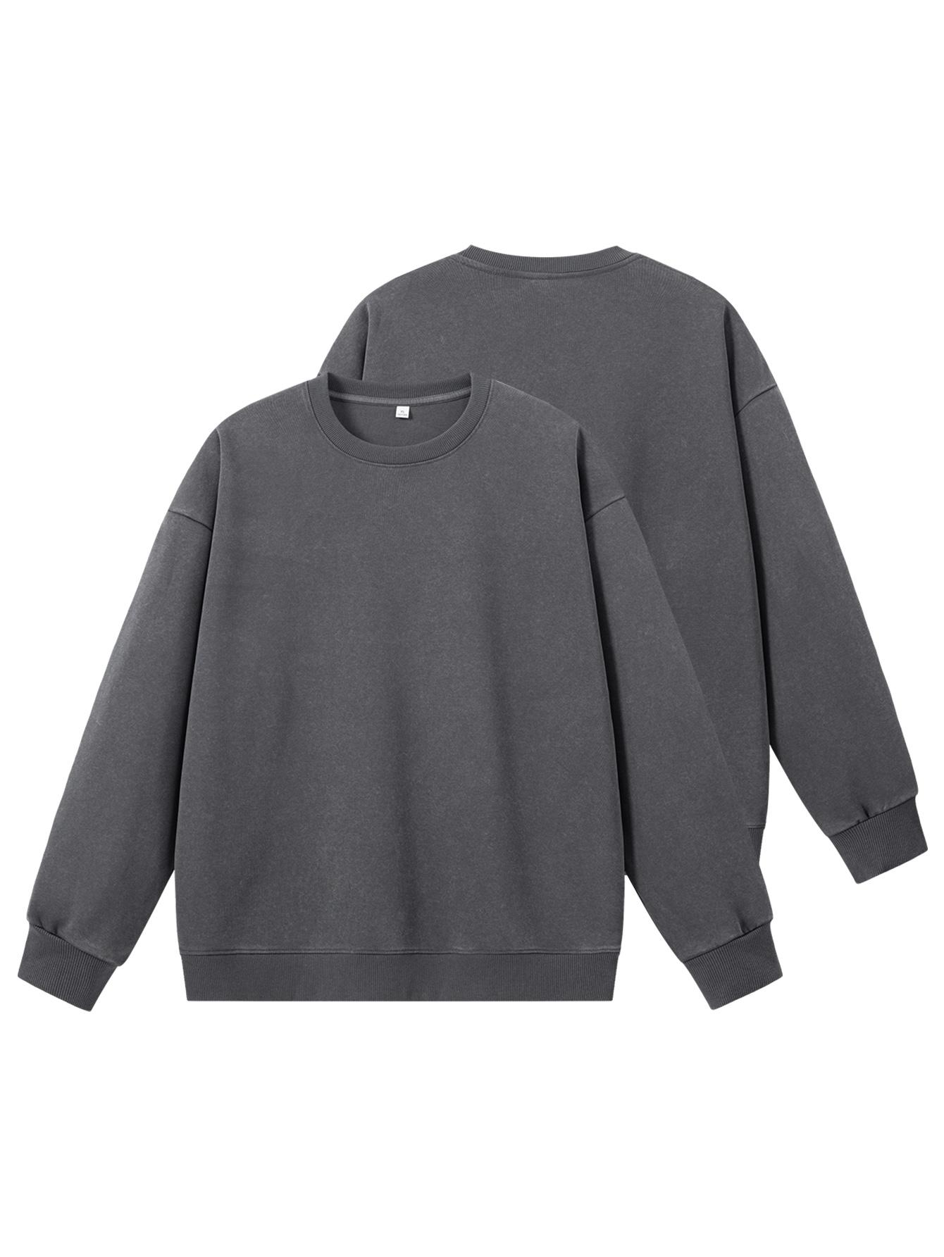 CCCMAI Men's Loose Crewneck Long Sleeve Sweatshirt Vintage Casual Pullover in Multiple Colors Round Neck Top Menswear Plain CCCMAI Men's Loose Crewneck Long Sleeve Sweatshirt Vintage Casual Pullover in Multiple Colors Round Neck Top Menswear Plain