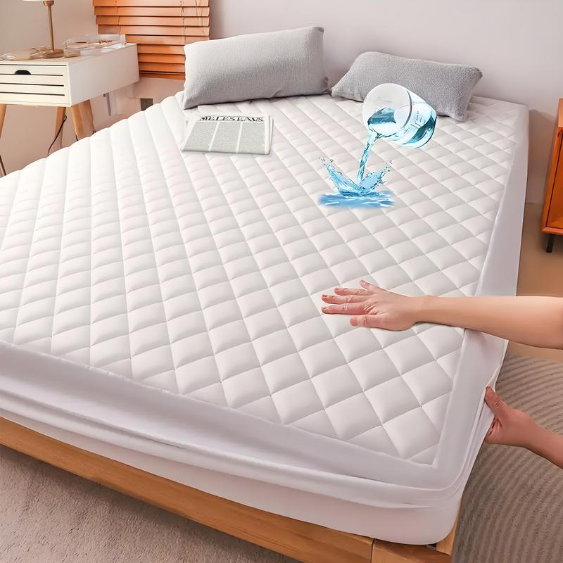 Bepatio Waterproof Mattress Protector For Queen,Twin Size,6''-18'' Deep Pockets Fitted Sheet, Breathable Friendly Fabric & Machine Washable Cooling Bedding Cover for Bedroom, Guest Room,Solid Color, bamboo sheet set