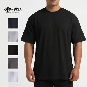 SHAKAWEAR Men's Max Heavyweight Short Sleeve T Shirts Shaka Wear Plain Crewneck T Shirt Heavyweight Casual Cotton Tee Hip Hop Harem Basic