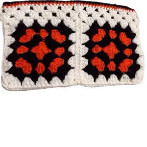 Crochet granny square Pouch with zipper
