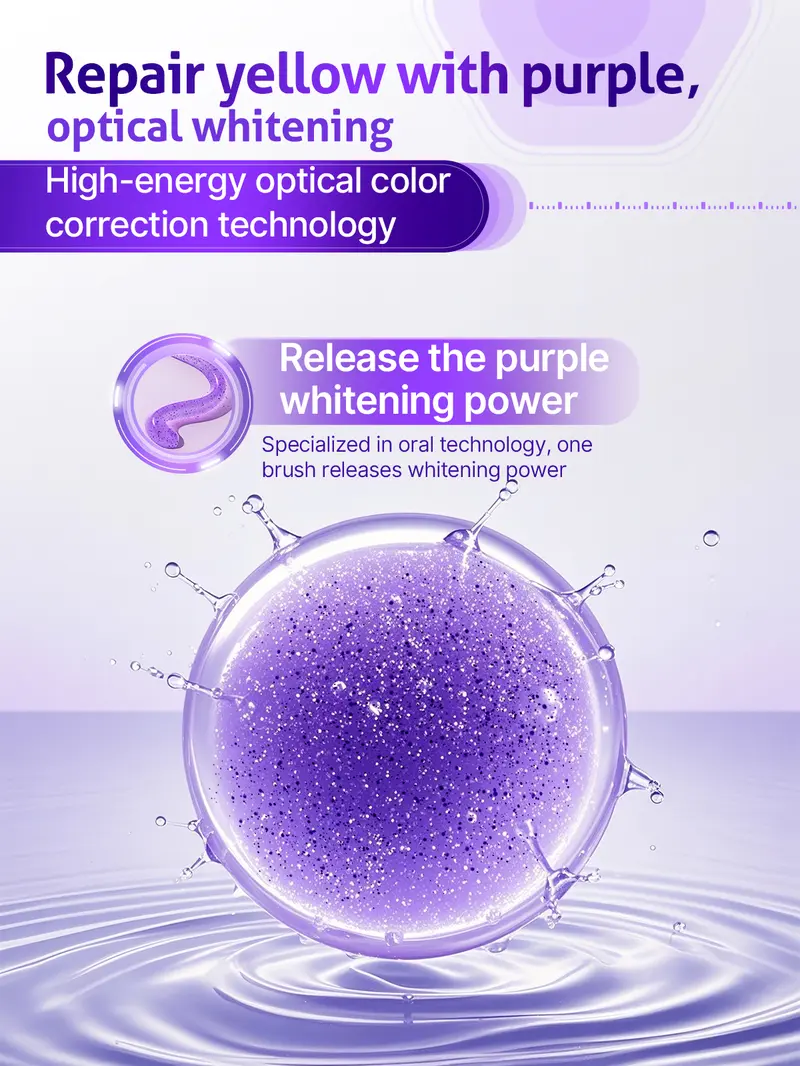 Product Introduction of Aarav Purple Whitening Toothpaste | Color Correcting Formula for Yellow Teeth and Dull Smiles, Helps Visually Brighten Tooth Appearance, Clean Plaque and Maintain Fresh Breath for Daily Oral Care 6