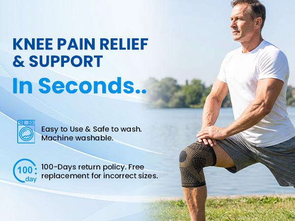 2026 NEW Copper Knee Braces for Knee Pain (2 Pack), UGEM Compression Knee Sleeves with Patella Gel Pad & Side Stabilizers, Workout Sports Knee Support for Men & Women, Meniscus Tear, ACL & Arthritis Relief