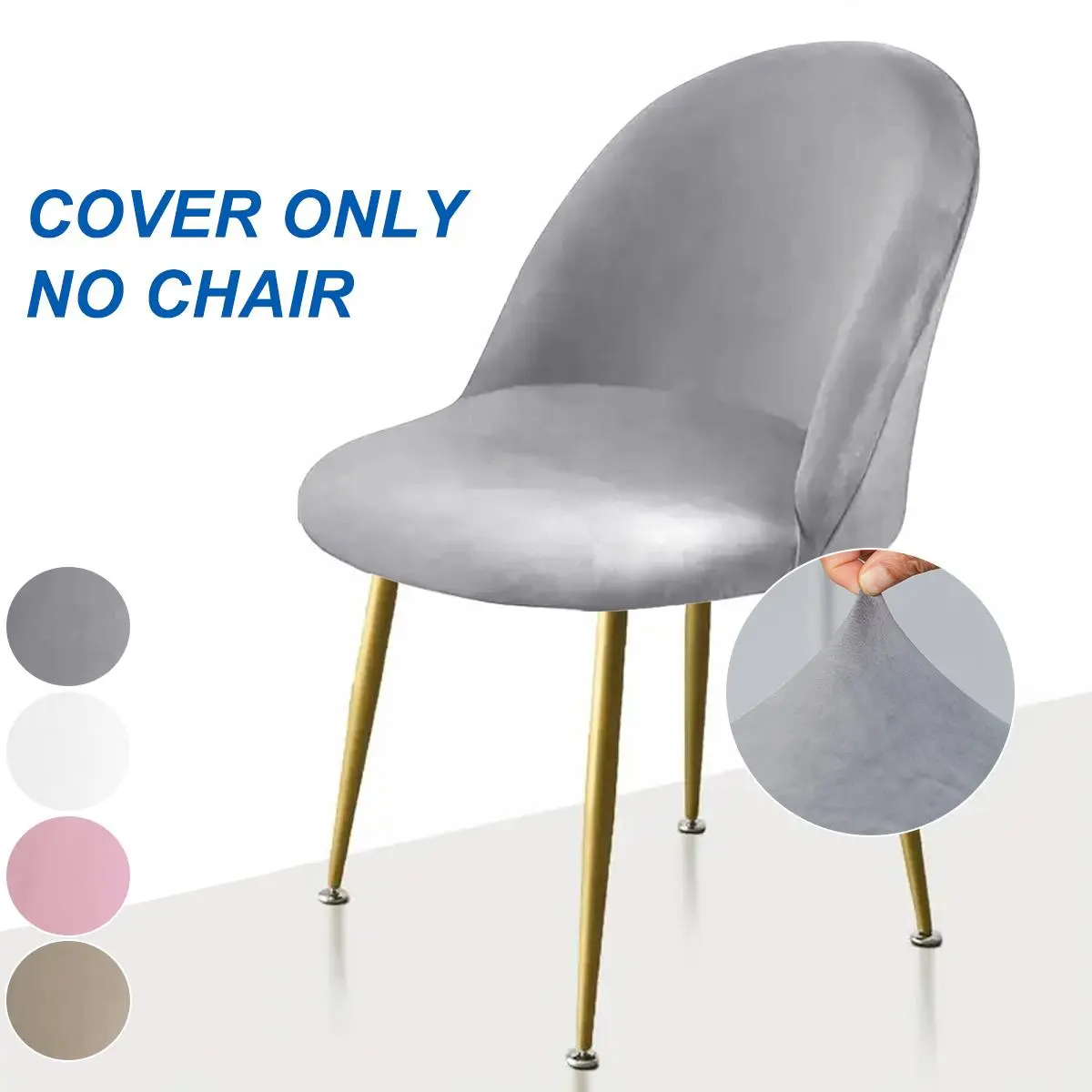 Solid Color Chair Cover, Chair Covers For Dining Chairs, Dining Chair Slipcover, Removable Washable Slipcovers, 1/2/ Removable Washable, Chair Protector for Home Dining Room, Home Decor, Dining Chair Protectors, Chair Protective Cover