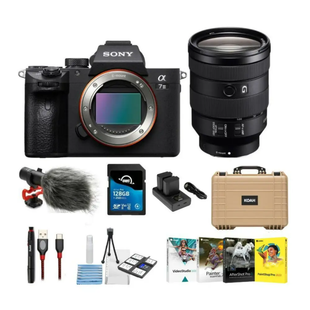Sony a7 III Full Frame CMOS Mirrorless Camera Bundle with 24-105mm f/4 G OSS Lens - Automatic Photo and Video, Handheld, Portable Mirrorless Camera, Automatic Photo And Video Mirrorless Cameras
