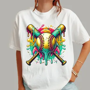 Softball Drip,Softball Game Day,Softball Tshirt,Softball Mom, Ice Cream Drip,Softball Brushstroke