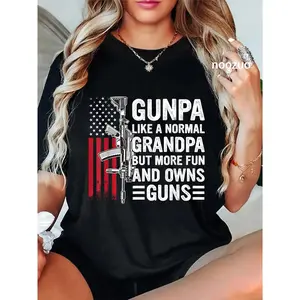 100% Cotton Gunpa Like A Normal Grandpa But More Fun And Owns Guns T-Shirt