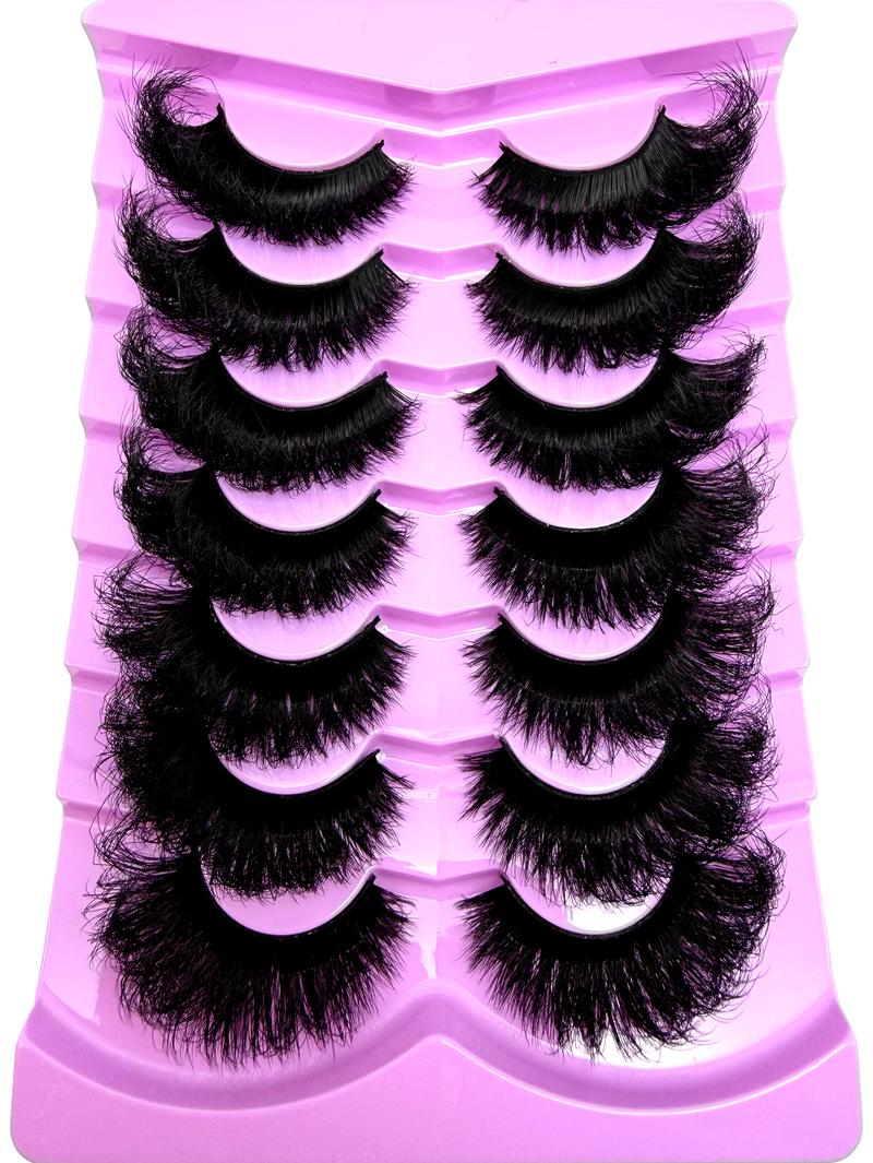 7 Pairs Natural Looking Thick & Fluffy Faux Mink 3D Eyelashes, Russian Volume Lashes Drama Messy Mink Eyelashes, Smart Long Winged Fox Eye Lifting & Lengthening Eyelash Extension Kit, Full Lash Strip Reusable For Daily & Party Use 7 Pairs Natural Looking Thick & Fluffy Faux Mink 3D Eyelashes, Russian Volume Lashes Drama Messy Mink Eyelashes, Smart Long Winged Fox Eye Lifting & Lengthening Eyelash Extension Kit, Full Lash Strip Reusable For Daily & Party Use