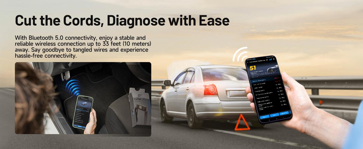 TOPDON Carpal OBD2 Code Bluetooth Scanner for iOS & Android with 6 Maintenance Services, Vehicle Health Check, Smog Check & Engine Inspection TOPDON Carpal OBD2 Code Bluetooth Scanner for iOS & Android with 6 Maintenance Services, Vehicle Health Check, Smog Check & Engine Inspection