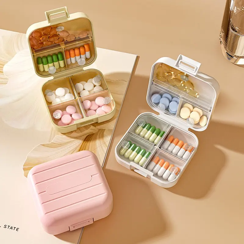 portable pocket purse pharmacyPortable Pill Storage Box, Travel Pill Organizer Box with  Pocket Size Dustproof Remedies Pill Box, Medicine Storage Organizer, Pill Case, Travel Essentials, Household Items, Vitamin Box