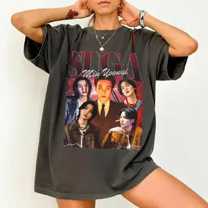 Comfort Colors Suga Min Yoongi Vintage Shirt, 90s Bootleg Suga T-Shirt, Retro Kpop Yoongi Tee, Min Yoongi Fan Gift Unisex Sweatshirt