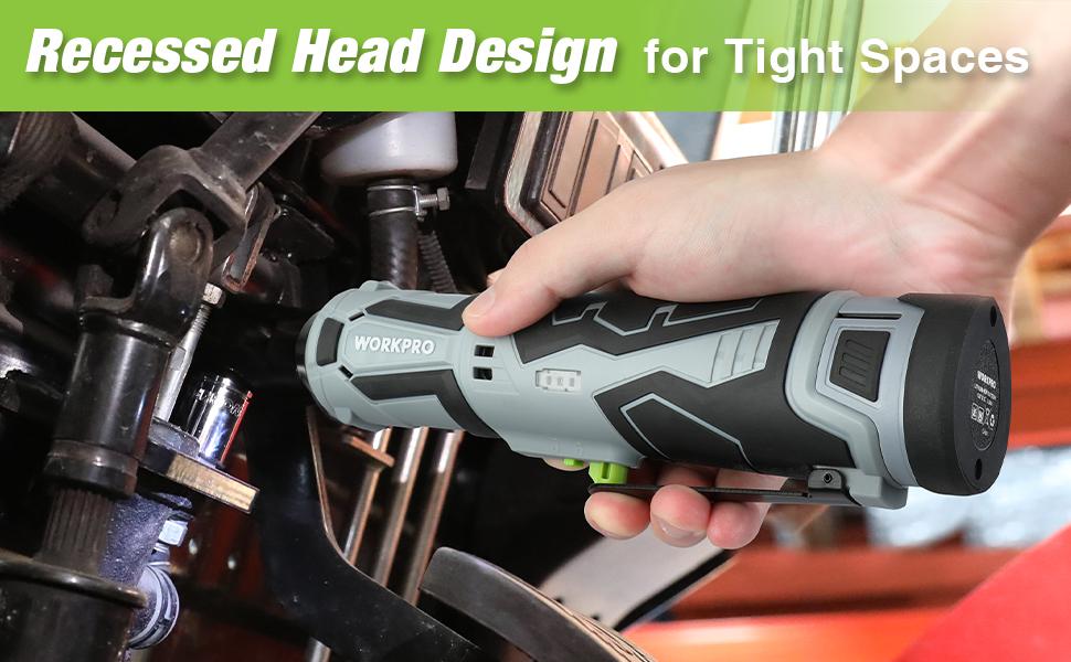 #JumpstartSale WORKPRO Cordless Electric Ratchet Wrench, 3/8" 12V 40 Ft-lbs Power Ratchet Wrench Kit with 9-Count Socket Accessory Set, 2-Pack 2.0Ah Lithium-Ion Batteries…