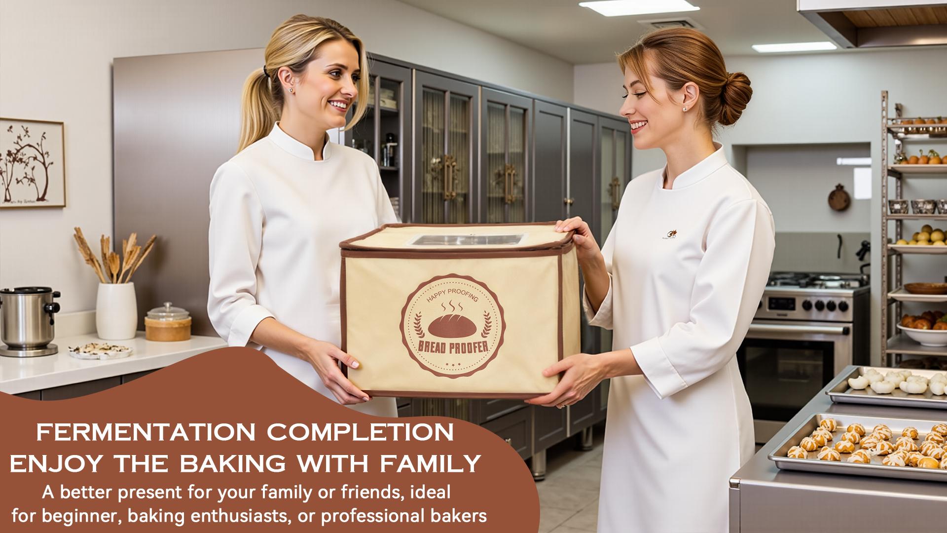 Folding Bread Proofing Box with (50-113°F)  Temp Control & 48H Timer, Proofing Box for Sourdough, Bread Baking, Pizza, Yogurt, Kombucha, Space-Saving & 5-Layer Fabric