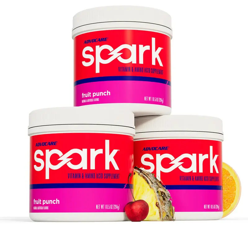 AdvoCare Spark® Energy Drink Mix – 20 Vitamins & Amino Acids for Functional Energy, Focus & Mental Clarity* – Sugar-Free – canister 3 pack bundle