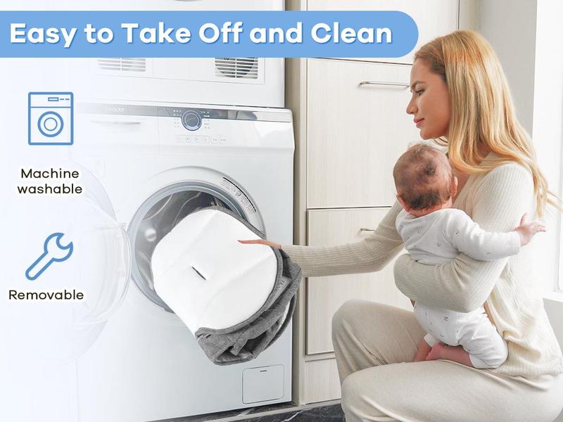 Electric Baby Swing for Infants, Baby Rocker for Infants with 5 Speeds, Electric swing, 10 Lullabies, Adapter & Battery Operated, Indoor Use, Remote Control，Portable Swing for Baby Boy Girl（grey）