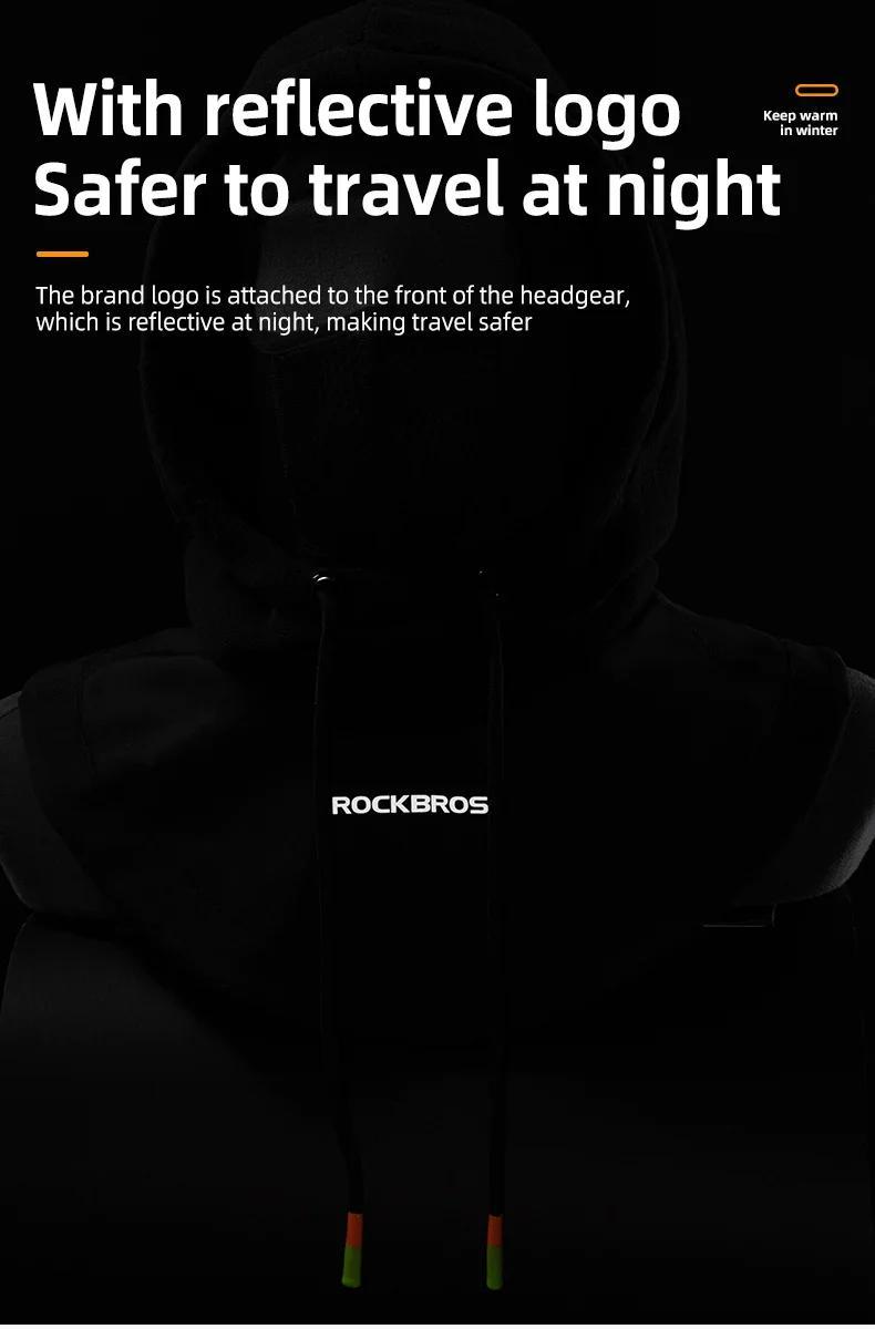 ROCKBROS Ski Balaclava Thermal Fleece for Men - Heavy 100% Polyester Windproof & Breathable Full Coverage Helmet Compatible Winter Gear