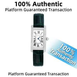 Cartier Tank W2601956 18K White Gold 35.8mm Custom Diamond Bezel WHT021356