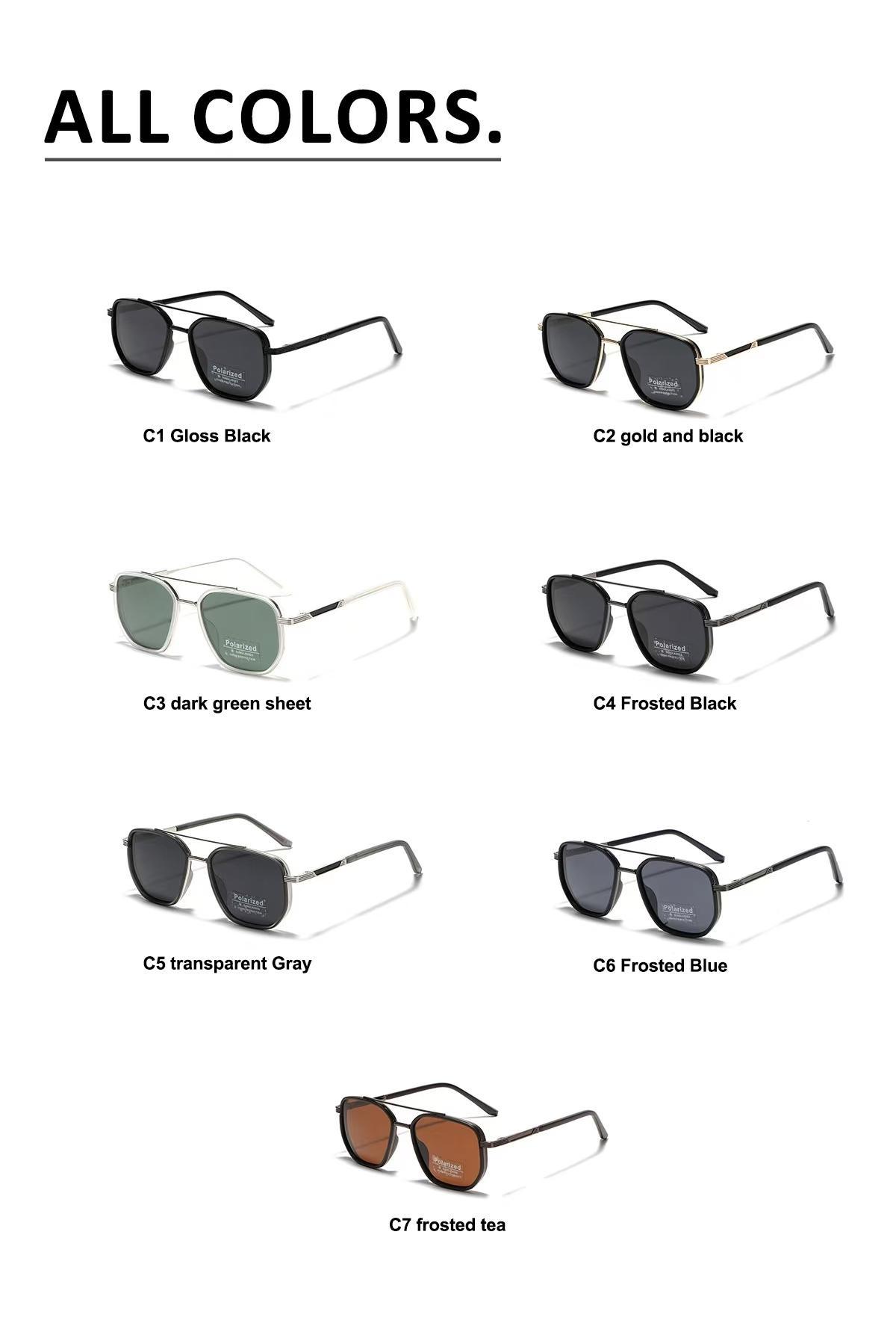 Back To School Polarized Sunglasses for Travel use, Fashion Fall/Summer 2025 Geometric Frame Double Beam Sun Protection Glasses Trends, Travel Accessories, Fall Outfits, Fall Freshness, Vacation Outfits Fall Outfits 2025