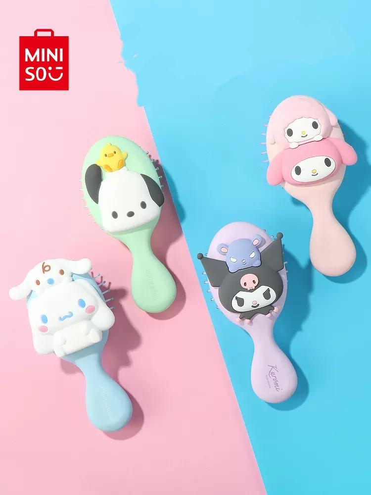 MINISO SR Characters 3D Massage Air Cushion Comb HK Cinna Melody KM Pochacco Hair Brush,Detangling Brush,Scalp-Friendly,Christmas & Birthday &New Year Haul