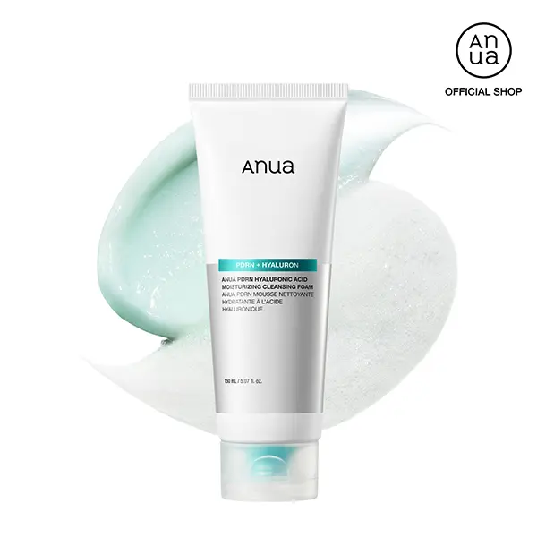 [Anua] PDRN Hyaluronic Acid Moisturizing Cleansing Foam, Hydrating Facial Cleanser for Dry Skin, Daily Gentle Face Wash with Salmon DNA, Balancing & Pore Care, Korean Skincare (150ml / 5.07 fl oz)